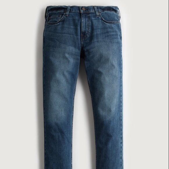 Hollister Dark Wash Denim Slim Straight Jeans, 32x30, Excellent Used Condition - Picture 2 of 5